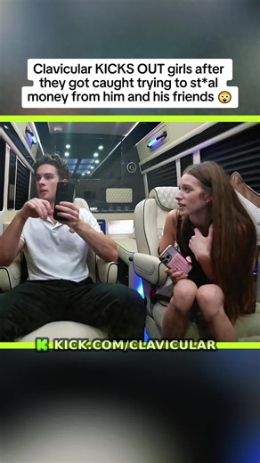 Clavicular KICKS OUT girls after they got caught trying to st*al money 😳 #clavicular #streamer #fyp