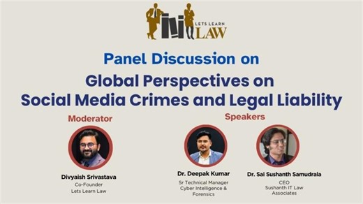 Panel Discussion on Global Perspective on Social Media Crimes and Legal Liability | Lets Learn Law (LLL)