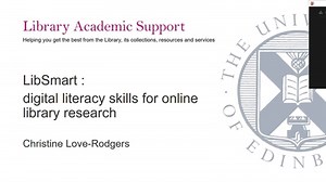LibSmart : digital literacy skills for online library research