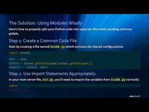 How to Effectively Split Your Python Code into Separate Files for Better Organization