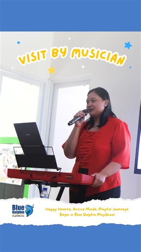 Blue Dolphin Playskool Kuta on Instagram: "A special visit from a musician filled our school with rhythm, joy, and inspiration as children explored sounds, beats, and musical expression 🎶✨ Through music, little ones strengthen listening skills, creativity, and emotional expression in the most joyful way. 🎵 Let your child experience learning beyond the classroom—join our next exciting programme! Blue Dolphin PlaySkool 📍Jl. Dewi Sri No.88 Legian Kuta, Badung Bali 80361 📞 (0361) 8947008 / 0811 