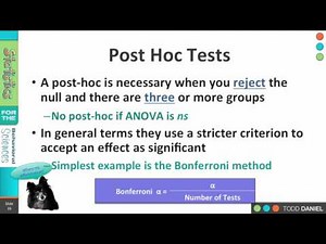 12-3 ANOVA Post Hoc Tests