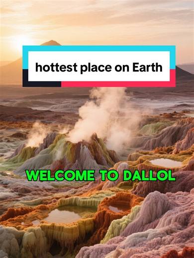 Explore Dallol in Ethiopia’s Danakil Depression, one of the hottest and most extreme places on Earth. With its acidic hot springs, colorful sulfur pools, and vast salt formations, this surreal landscape looks like it belongs on another planet. A true natural wonder hidden in the African desert. #Dallol #DallolEthiopia #DanakilDepression #HottestPlaceOnEarth #AlienLandscape #ExtremeEarth #VolcanicWonder #EthiopiaTravel #DesertMystery #NaturalPhenomenon #EarthsExtremes #TravelAfrica #HiddenWonders