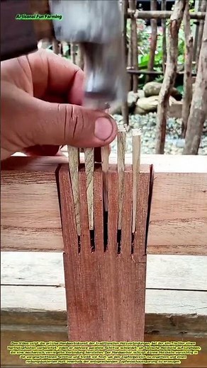 Holzverbindungstechnik: Herstellung einer keilverriegelten Zapfenverbindung