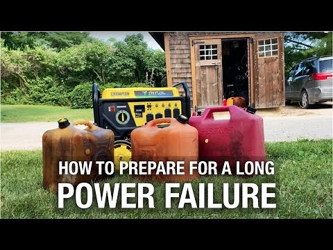 How To Prepare For a Long Power Failure