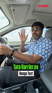 We kicked off the Tata Harrier.ev range test with the odometer at 1133 km, showing a projected range of 494 km at 98% battery. The aim? To see how close it gets to the claimed numbers in real-world conditions. Watch the full test now! #TataHarrierEV #RangeTest #EVIndia #HarrierEV #TataMotors #ElectricSUV #RealWorldTest | OVERDRIVE