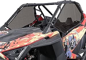 KEMIMOTO PRO XP Window Net UTV Roll Cage Window Mesh Sun Protective Net Ventilated Compatible with 2020-2024 Polaris RZR PRO XP, 2022-2024 Polaris RZR Turbo R UTV Window Netting for 2 Seater