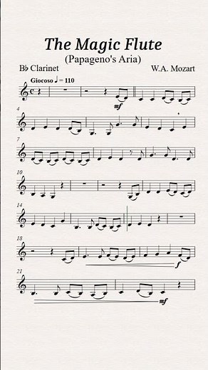 Clarinet Sheet Music + Backing Track 🎶 | Easy Playalong