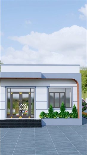 Flat-roofed houses are still beautiful even at low cost.