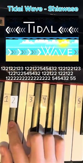 Tidal Wave - Shiawase VIP Easy Piano Tutorial (With Numbers) - Geometry Dash