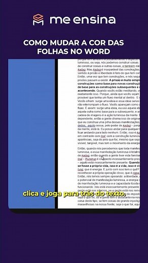 Mude a cor da página do Word em segundos #word #tutorial