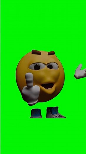 Middle Finger Emoji | Green Screen #emoji #attitude #meme #viral #fyp