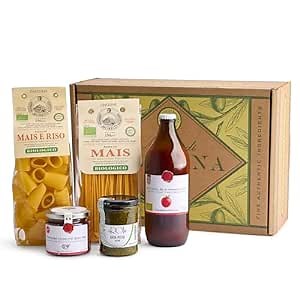 Mercato di Bellina Gluten-Free Vegan Gift Basket - Italian Organic GF Pasta Gift Basket With Sun Dried Tomatoes, Basil Pesto & Tomato Sauce - Vegetarian Gourmet Italy Pasta for Foodies, Holidays