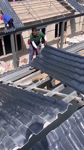 resin roof edge tile 🏠 | clean installation process