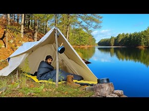 Solo Camping With No Fire Tools — I Made Fire Naturally and Slept on the Ground