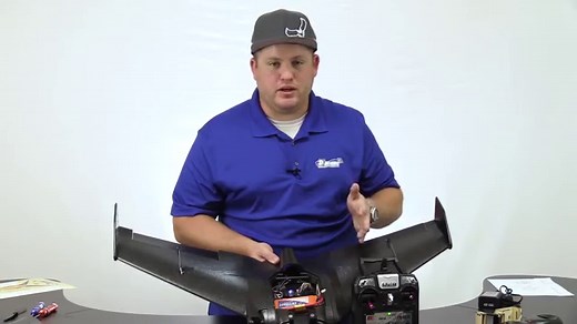 RMRC Recruit Stealth Black EPP Wing V2 PNP, Fly Fixed Wing! - RMRC