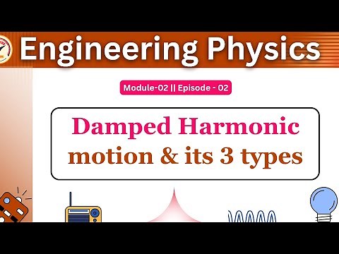 Damped harmonic motion and its types || Damped harmonic oscillators || Engineering physics playlist