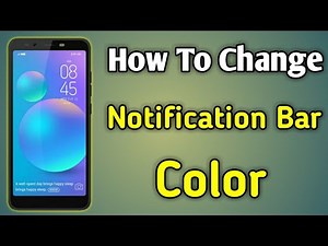 Change Notification Bar Color Android | Notification Bar Ka Colour Kaise Change Kare