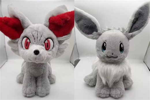 Preorder-shiny Eevee and Shiny Fennekn, Froakie and More 35cm Soft Fluffy Plush, (read Description Please!) - Etsy