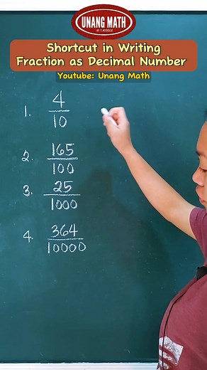 Shortcut in Writing Fraction as Decimal Number Math Trick #mathshortcut #math #CSEReview #mathtrick #mathtutorials | Unang Math