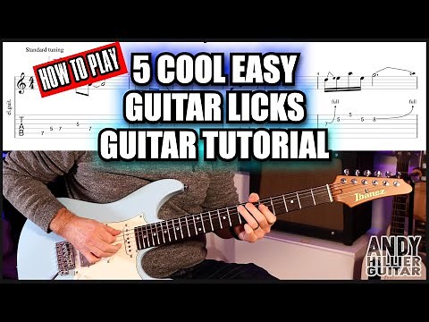 How to play 5 Cool Easy Guitar Licks Guitar Tutorial