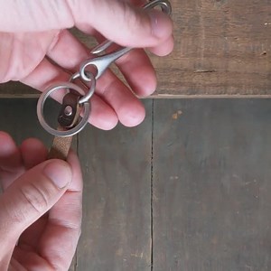 Spring Mount - Japanese Fish Hook - Personalized Key Ring - Horween Dublin Leather Tag - Etsy