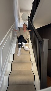 Looking to invest in a Stair Runner? Then stop the scroll and read this 👇🏻 If you’ve got kids, cats, or pets of any kind you’ll know how easily carpets and rugs can get wrecked. My biggest tip for a stair runner as they aren’t cheap is to invest in SPARES! I bought enough to replace and fix 4 steps. 🙌🏻 If a step is ruined due to a stain or plucking and I can’t clean my way out of the mess… What am I gonna do? Get the spares out. This hack will save you tonnes of money in the long run. 🤍 How