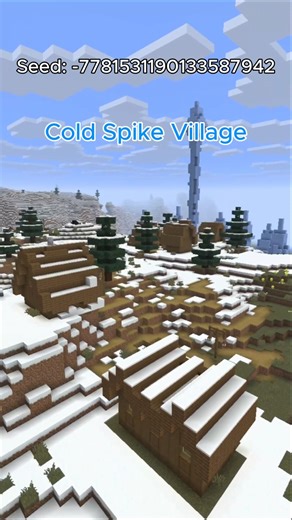 RAREST Ice Spikes Village! #minecraft #gaming #minecraftshorts #minecraftseeds