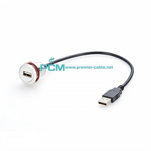 [Hot Item] Round USB2.0 Type a Panel Mount USB Extension Cable USB Data Cable