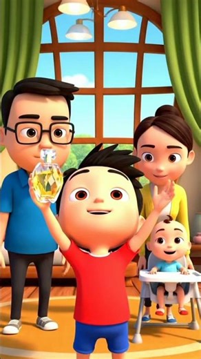 Boy Uses His New Perfume 🌸😄 | Cute Kids Cartoon | Happy Toons TV