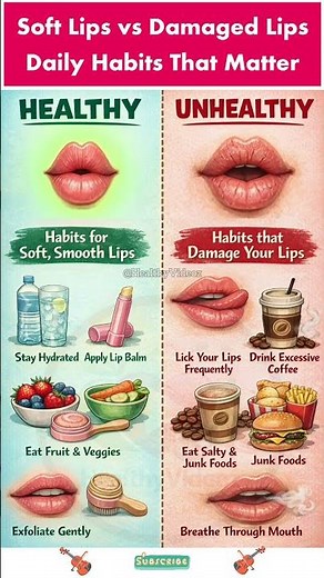 Soft Lips vs Damaged Lips 😱 Daily Habits That Matter