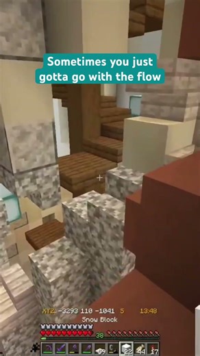 Just go with the flow sometimes! #minecraft #minecraftbuilding #minecraftshorts #smp #gaming