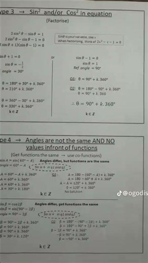 grade 10 pure maths notes term 2 trigonometry and analytical geometry