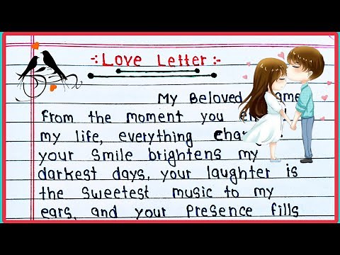How to Write a Love Letter 💌 For Someone || Love Letter in English for Couple 💌❤️