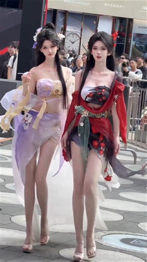 both chinese girl street fashion tiktok 🔥#shorts#cosplay