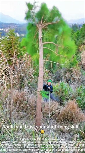 Back to Basics: Making a Tree Swing with Just Rope 🌳
