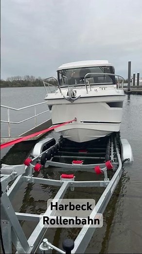 Harbeck Rollenbahn - slippen einfach gemacht #slippen #trailer #anhänger #danielharbeck #motorboot