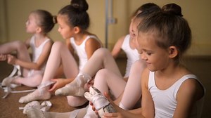 Little Ballerina Girls Wear Ballet Shoes Stock Footage Video (100% Royalty-free) 1029612455 | Shutterstock