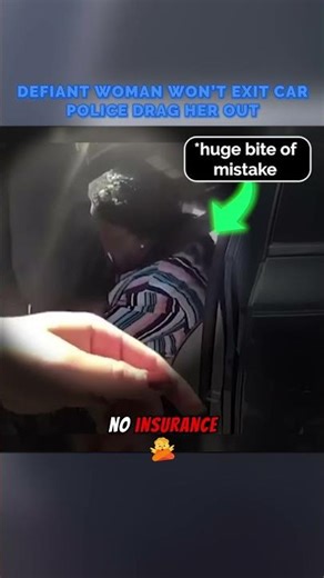 When Entitled Driver Thinks Cop Can't Make Her Exit the Vehicle #shorts