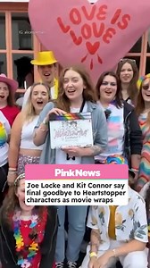 146K views · 4.4K reactions | The Heartstopper movie has officially wrapped filming and got a release date update, with actors Kit Connor and Joe Locke saying goodbye to Nick and Charlie once and for all. | PinkNews | Facebook