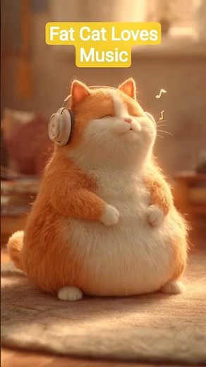 Fat Cat Loves Music 🎵 | Funny Dancing Cat Enjoys the Beat!
