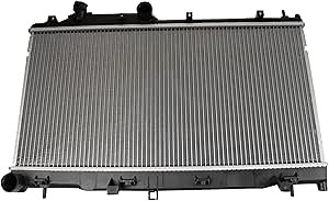 TRQ Radiator Assembly Aluminum Core Plastic Tank Down Flow Compatible with 2012-2016 Subaru Impreza H4 2.0L No Oil Cooler 45119AG010 13258 8012777