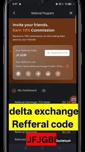 Delta Exchange Referral code is : JFJGBI : Use This Code & Get $50 | Delta exchange account opening