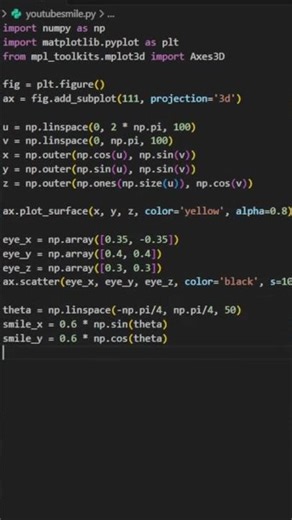 Python 3D Smile Emoji