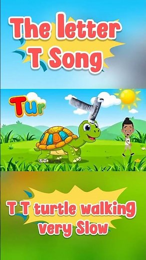 The Letter T Song | Phonics for Kids | Learn ABCs with Triangle, Turtle & Tomato #kidslearning