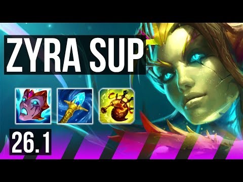 ZYRA & Aphelios vs THRESH & Cassiopeia (SUP) | 9k gold comeback | KR Master | 26.1