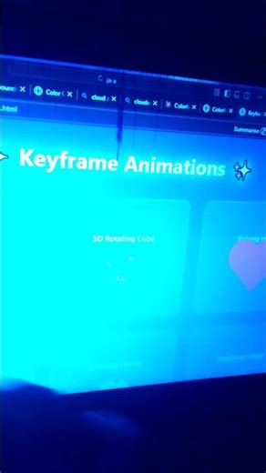 created by key frame animation in HTML, CSS, JavaScript
