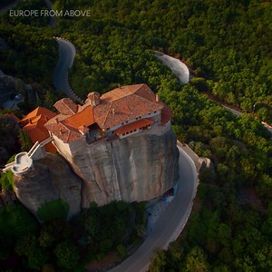 64K views · 711 reactions | Meet the Meteora Monasteries. Over the past 60 million years, erosion of an ancient seabed created this sky-high sanctuary. For nearly one thousand years, it has been home to a historic monastic community, which at its peak housed over 20 separate monasteries. #EuropeFromAbove is now streaming on Disney+. | National Geographic History | Facebook