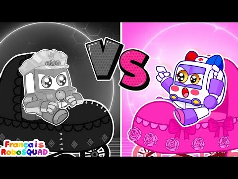 Défi ROSE vs NOIR | Vidéos éducatives | Dessin Animé | Robosquad