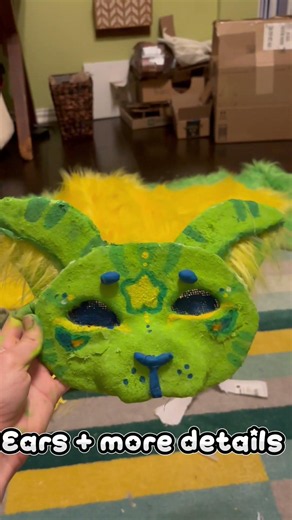 Making a Gnarpy mask from regretevator for my Friend ! #regretevator #gnarpy #cats #maskmaking